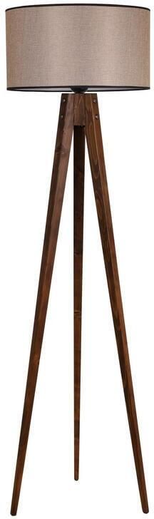 Giga Meubel Vloerlamp Taupe|Walnoot 45x45x153cm Tripod