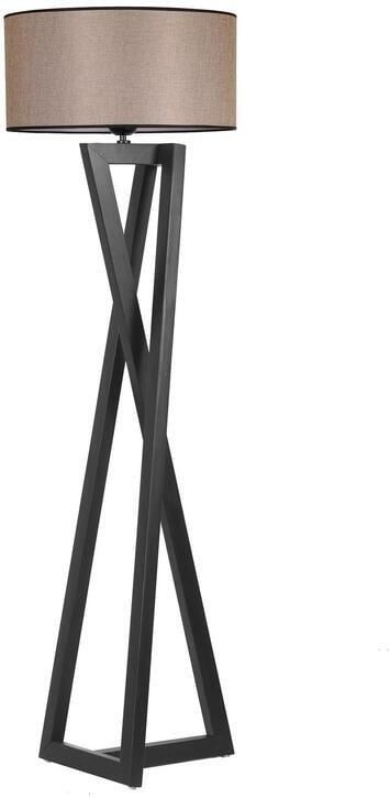 Giga Meubel Vloerlamp Taupe|Zwart Hout 45x45x150cm Macka