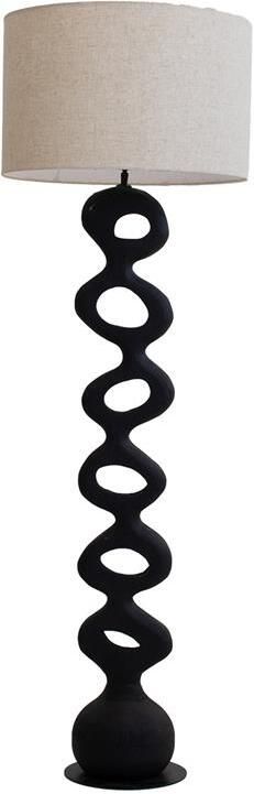 Giga Meubel Vloerlamp Organisch Zwart 1-Lichts 50x50x155cm Savio