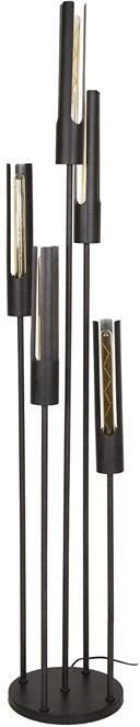 Giga Meubel Vloerlamp Zwart Metaal 5-Lichts 30x30x176cm
