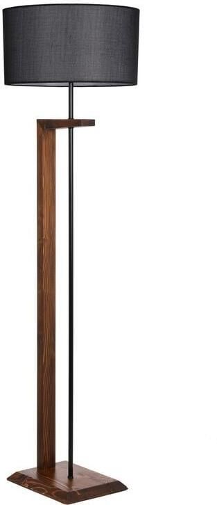 Giga Meubel Vloerlamp Zwart|Walnoot 45x45x163cm Menekse
