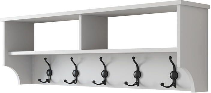 Emob Locelso wandkapstok in Wit 120cm Breedte 37cm Hoogte - Foto 2