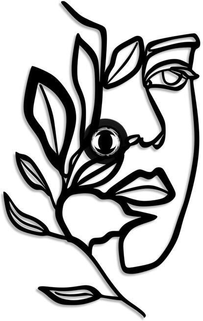 Giga Meubel Wandlamp Zwart Metaal 34x34x54cm Flower Faced