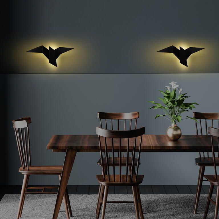 Giga Meubel Wandlamp Zwart Metaal 56x24x14cm Pacali