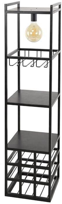 Giga Meubel Wijnreklamp Metaal Zwart 1-Lichts 33x35x132cm