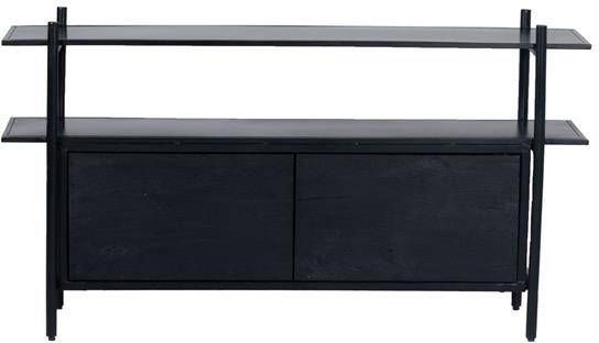 Giga Meubel Tv-Meubel Zwart Mangohout 130x38x70cm Tv-Meubel Antoni