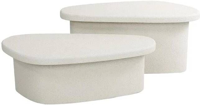 Giga Meubel Salontafel Stone Organic Marmer Composiet XL Set van 3 - Foto 2