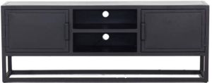 Giga Meubel TV Meubel Zwart Metaal 200x38x61cm Tv-meubel Urban Zwart XL