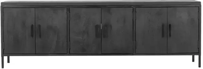 Giga Meubel Tv-meubel Zwart Hout Metaal 180x45x60cm Deon - Foto 2