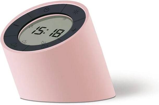 Gingko Wekker Alarmklok LED lamp Edge Light roze oplaadbaar