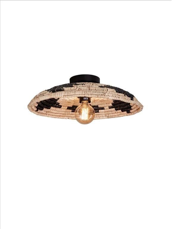 GOOD&MOJO Plafondlamp Andros 45cm Zwart Naturel Wit