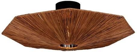 GOOD&MOJO Plafondlamp Panama Raffia 65cm Bruin