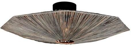 GOOD&MOJO Plafonniere Panama Donker grijs 65x65x7cm