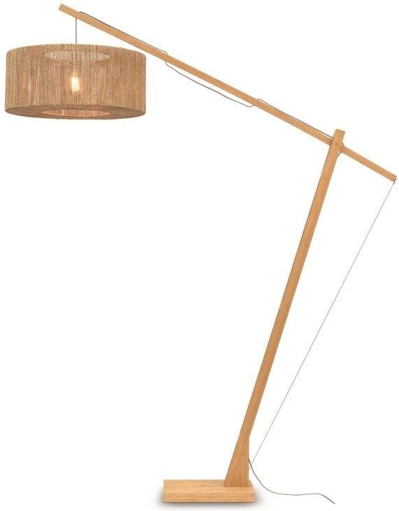 GOOD&MOJO Vloerlamp Iguazu Bamboe|Jute 175x60x207cm