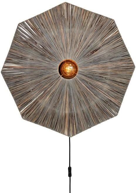 GOOD&MOJO Wandlamp Panama Donker grijs 65x7x65cm