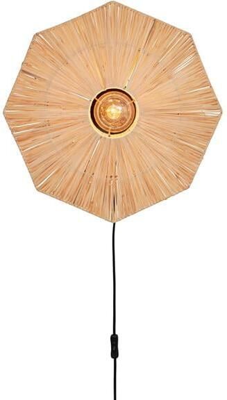 GOOD&MOJO Wandlamp Panama Raffia 45cm Naturel