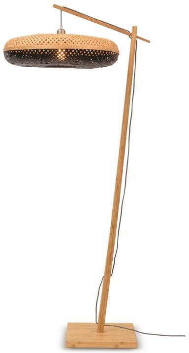GOOD&MOJO Vloerlamp Palawan Bamboe|Zwart Ø77cm