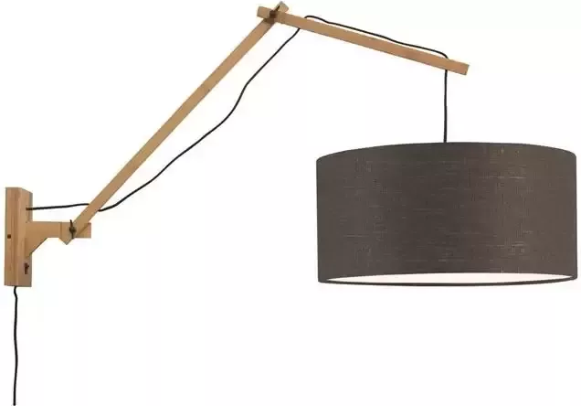 GOOD&MOJO Wandlamp Andes Bamboe|Donkergrijs 95x47x55cm