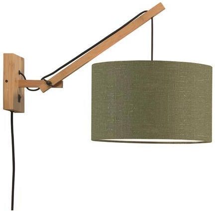 GOOD&MOJO Wandlamp Andes Bamboe|Groen 50x32x45cm