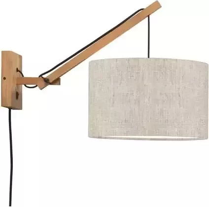 GOOD&MOJO Wandlamp Andes Bamboe|Naturel 50x32x45cm