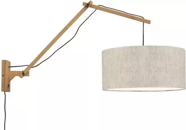GOOD&MOJO Wandlamp Andes Bamboe|Naturel 95x47x55cm
