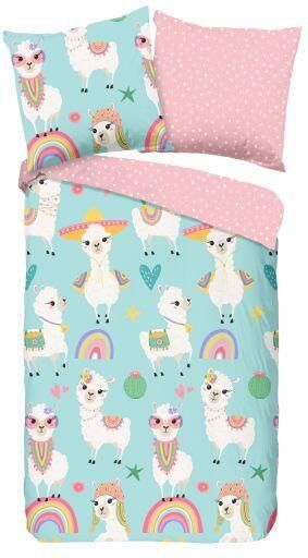 Good Morning Kinder Dekbedovertrek Katoen Lamalife multi 140x200