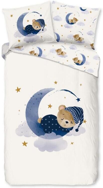 Good Morning Kinder Dekbedovertrek Katoen Sleeping ecru 140x200