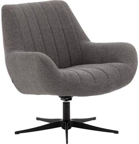 Goossens Fauteuil Kamille Stof Grijs