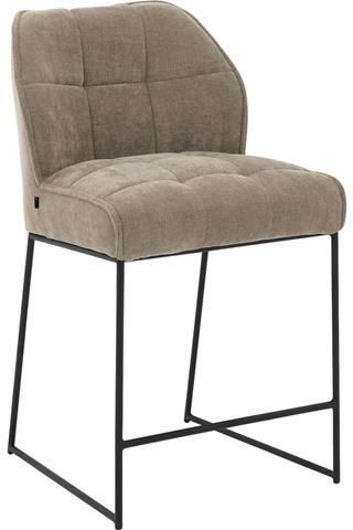 Goossens Barstoel Ronnie Barstoel zithoogte 72 cm bruin Textiel