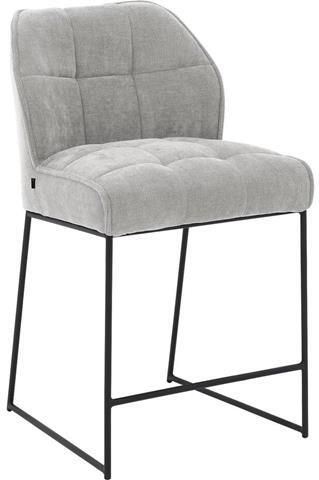 Goossens Barstoel Ronnie Barstoel zithoogte 72 cm grijs Textiel