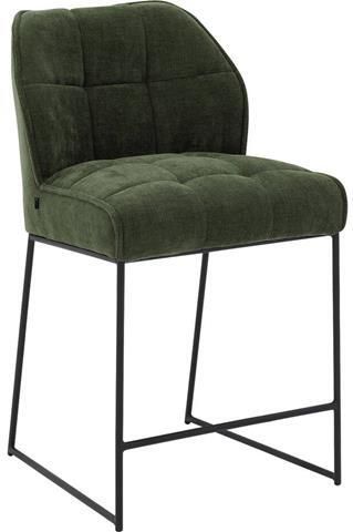 Goossens Barstoel Ronnie Barstoel zithoogte 72 cm groen Textiel