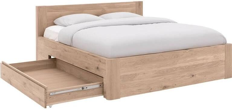 Goossens Bedframe Bibi 140 x 210 Eiken gelakt roomwit Hout