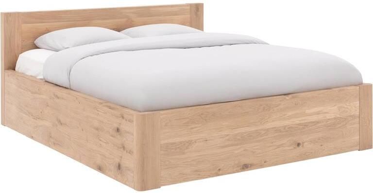 Goossens Bedframe Bibi 180 x 220 Eiken wit geolied Hout