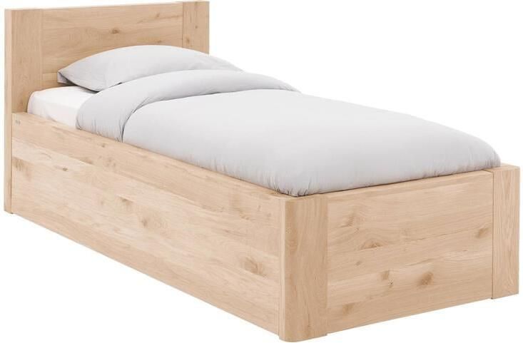 Goossens Bedframe Bibi 90 x 200 Eiken wit geolied Hout