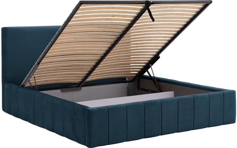 Goossens Bedframe Carte 180 x 200 Velours blauw|marine 13