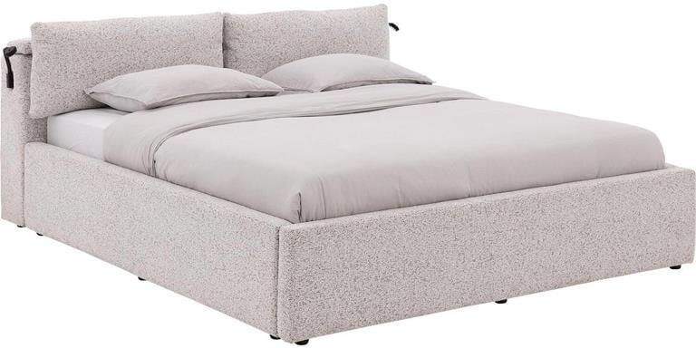 Goossens Bedframe Misty Storage 140 x 200 Stof gemeleerd grof