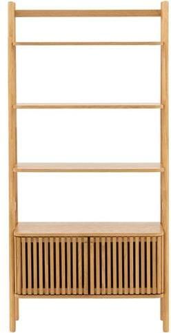 Goossens Boekenkast Soho 2 Deuren 4 Open Vakken Hout Blank - Foto 2