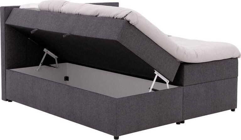 Goossens Boxspring Store met opbergruimte grijs 180 x 212 cm