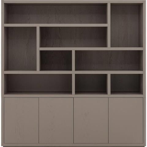 Goossens Buffetkast Barcelona 4 Deuren 9 Open Vakken (verticale Layout) Hout Bruin - Foto 2