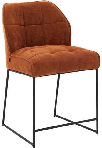 Goossens Counterstoel Ronnie Counterstoel zithoogte 65 cm bruin