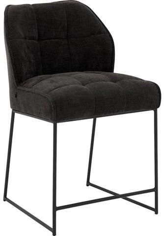 Goossens Counterstoel Ronnie Counterstoel zithoogte 65 cm grijs