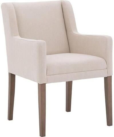 Goossens Eetkamerstoel Pearl Met rechte arm lage rug Textiel met