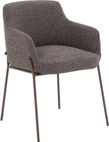 Goossens Eetkamerstoel Pepijnleuning Textiel met armleuning