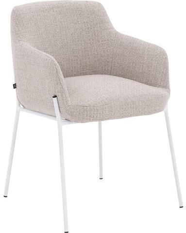 Goossens Eetkamerstoel Pepijnleuning Textiel met armleuning