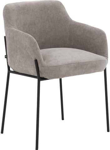 Goossens Eetkamerstoel Pepijnleuning Textiel met armleuning