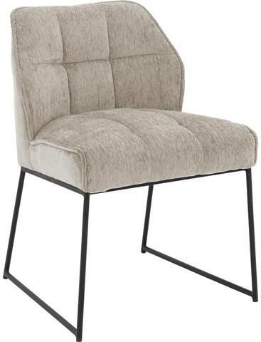 Goossens Eetkamerstoel Ronnie Textiel zonder armleuning