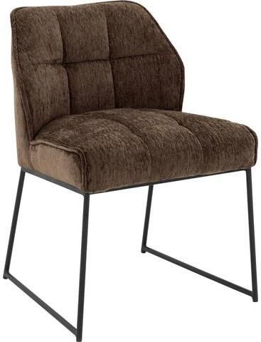 Goossens Eetkamerstoel Ronnie Textiel zonder armleuning