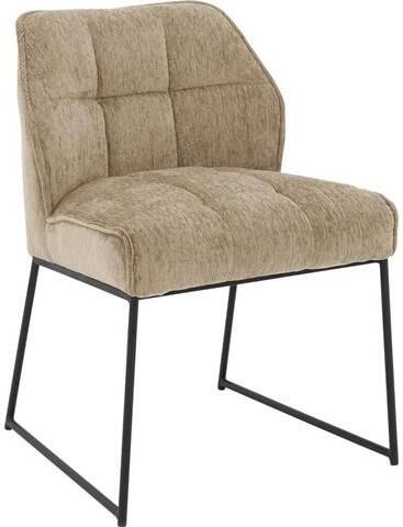 Goossens Eetkamerstoel Ronnie Textiel zonder armleuning