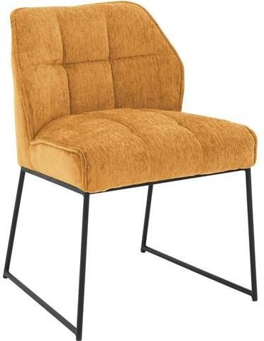 Goossens Eetkamerstoel Ronnie Textiel zonder armleuning