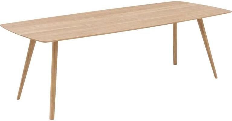 Goossens Eettafel Ferry Semi rechthoekig 240 x 100 cm